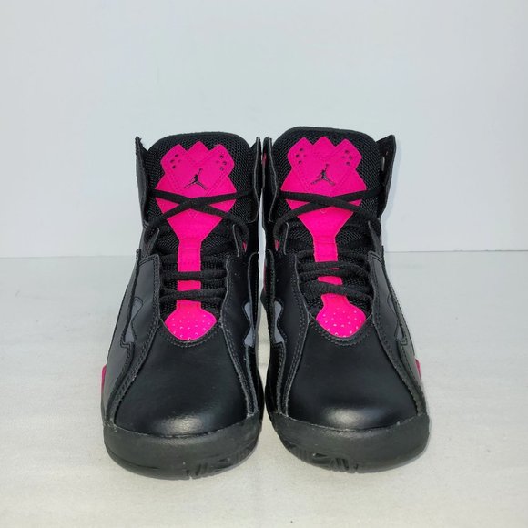 Air Jordan True Flight GS Black/ Dark Grey/ Deadly Pink 342774-009 US Size 5.5Y - Picture 3 of 8